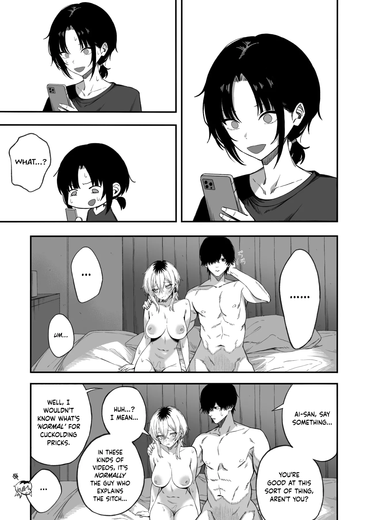 [Yofukashi no Heya (Yonayona)] Netori Otoko o Mesu ni suru | Turning the Cuckolding Prick into a Bitch [English] [Hakua] [Digital] - Page 56