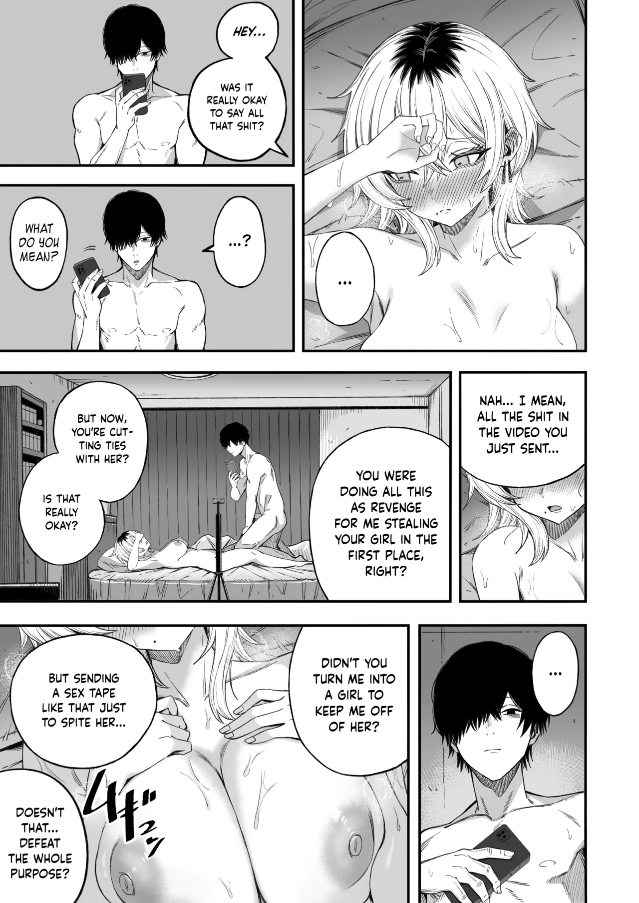 [Yofukashi no Heya (Yonayona)] Netori Otoko o Mesu ni suru | Turning the Cuckolding Prick into a Bitch [English] [Hakua] [Digital] - Page 60