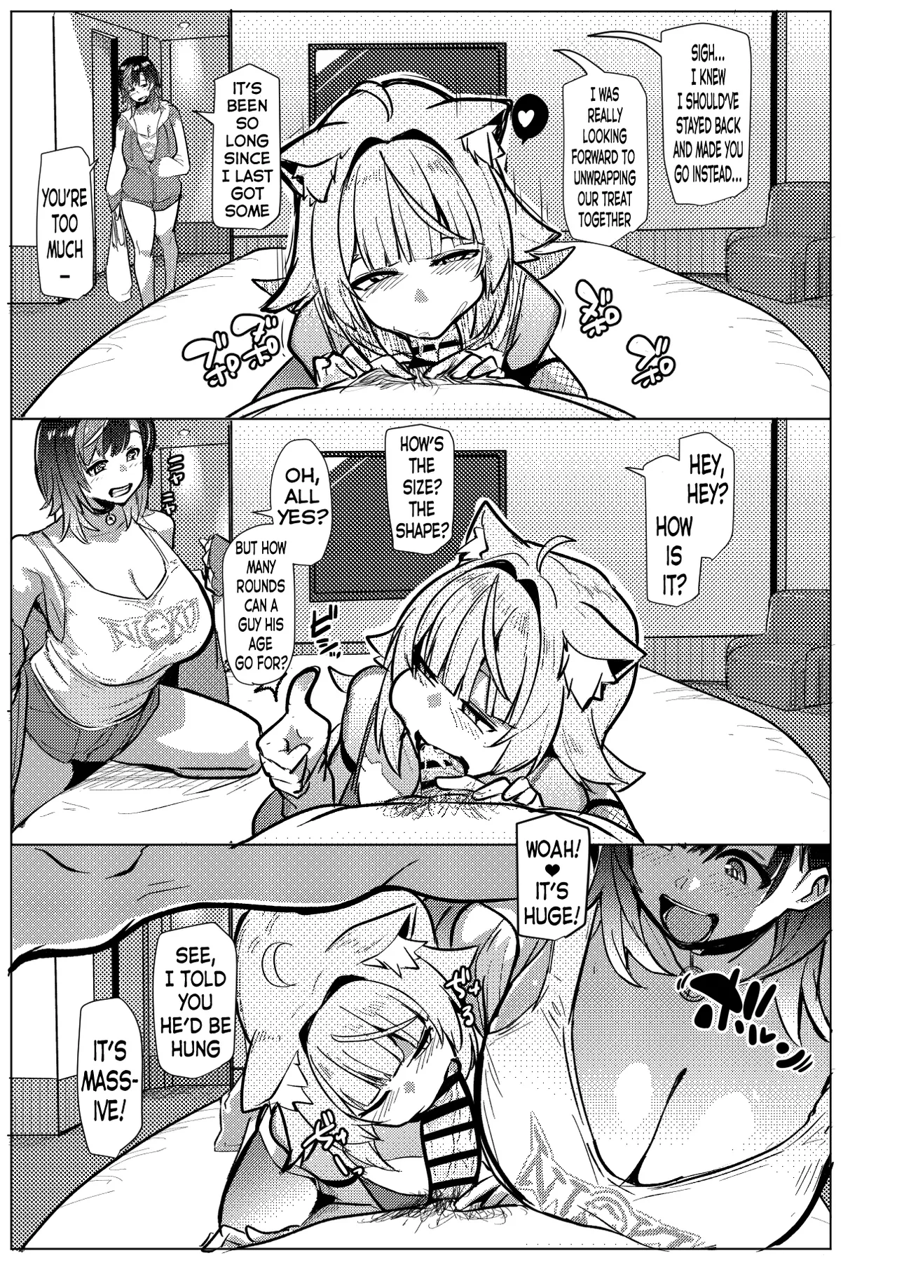[Hitsuji Kikaku (Muneshiro)] Osucollab OC| Offcollab OC (Nekomata Okayu, Rindo Chihaya) [English] [LuxuriaRex] [Digital] - Page 11