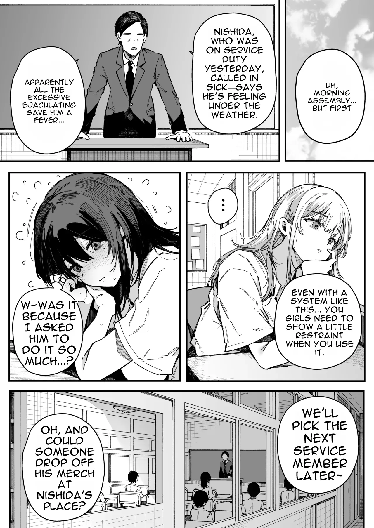 [BlossomSphere (Sakurayu Hal)] Tenkou Saki no Gakkou de Joshi Seito no Seiyoku o Kaishou suru Kakari ni Natta Hanashi. | The Story of How I Became in Charge of Relieving the Schoolgirls' Lust at My New School [English] [Digital] - Page 61