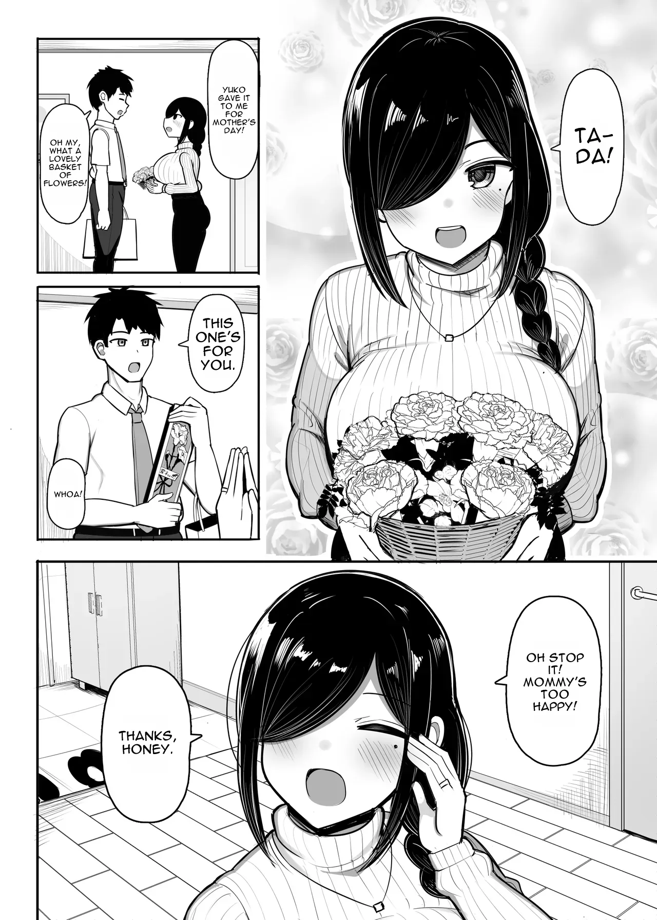 [Fly Dish (Jakko)] Otonari Mama wa Doujin Sakka -Seiyoku Tsuyosugi Araara Mama wa Mainichi Boku o Osotte Genkou no Neta ni Suru- [English] [Digital] - Page 5