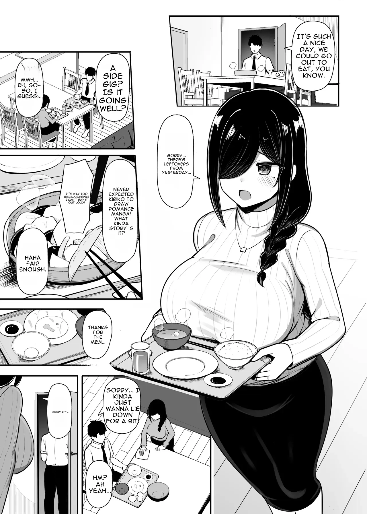 [Fly Dish (Jakko)] Otonari Mama wa Doujin Sakka -Seiyoku Tsuyosugi Araara Mama wa Mainichi Boku o Osotte Genkou no Neta ni Suru- [English] [Digital] - Page 6