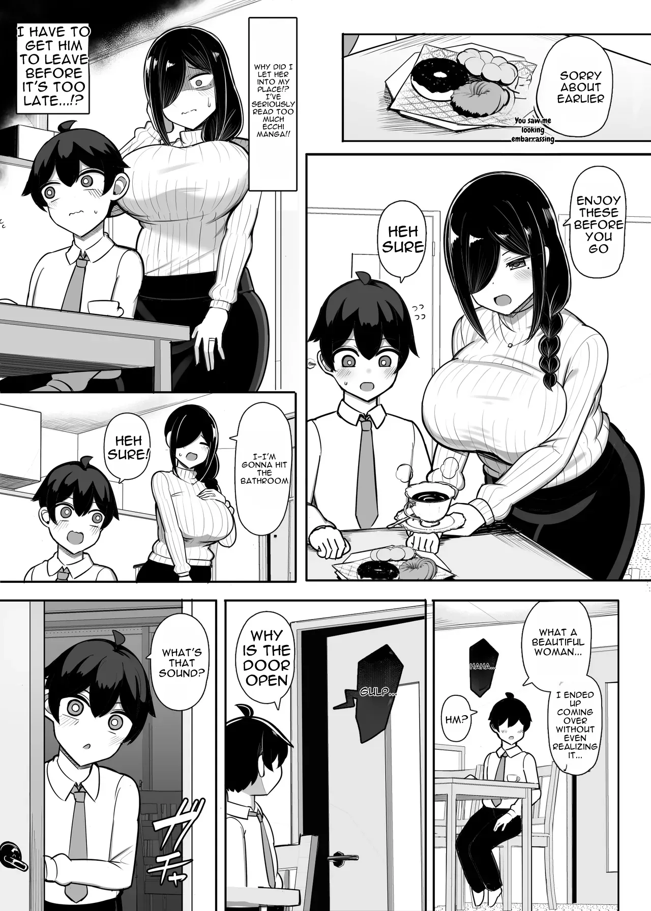 [Fly Dish (Jakko)] Otonari Mama wa Doujin Sakka -Seiyoku Tsuyosugi Araara Mama wa Mainichi Boku o Osotte Genkou no Neta ni Suru- [English] [Digital] - Page 12