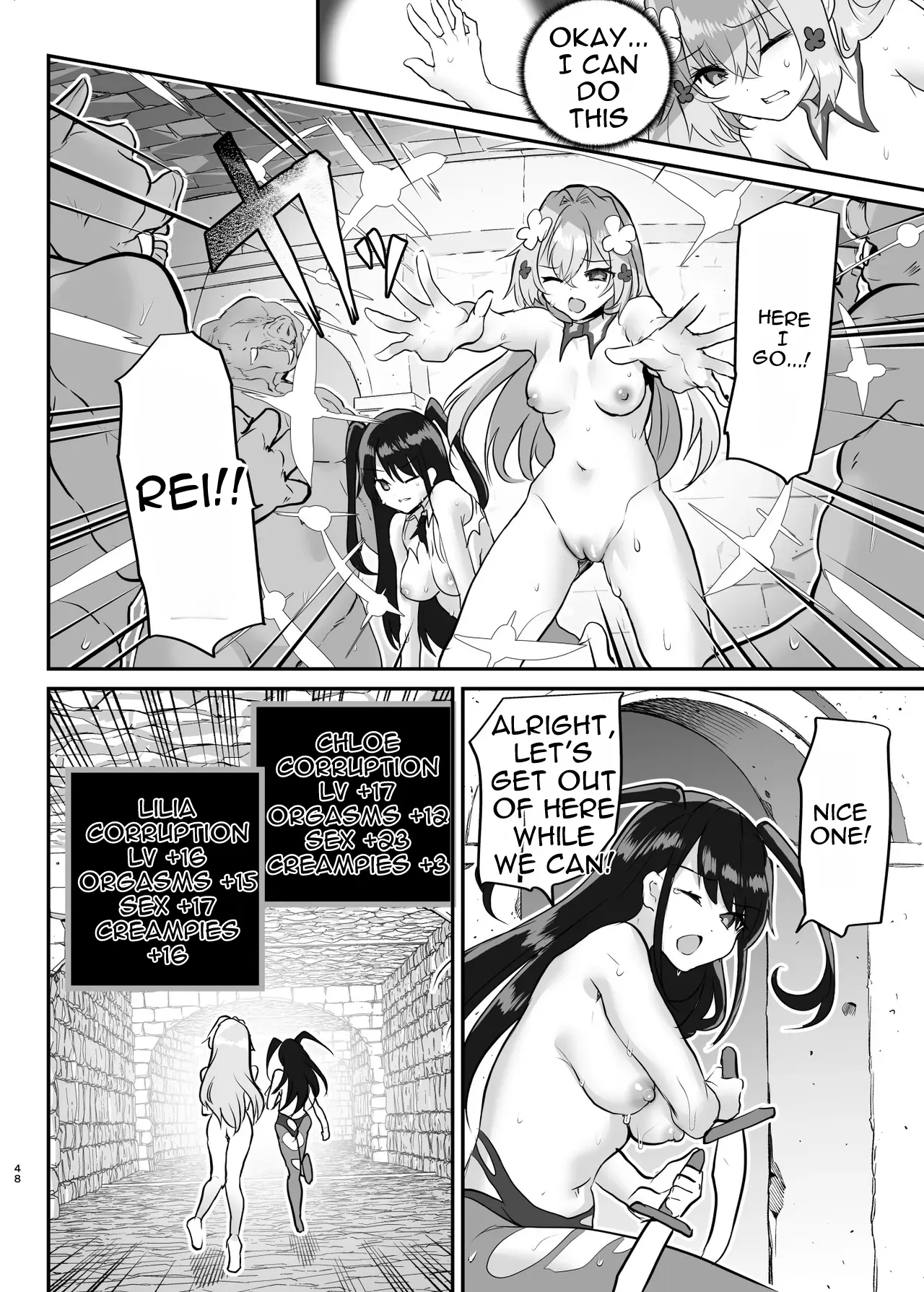 [Shimajiya (Shimaji)] Ero RPG no Onna Shujinkou ni TS Tensei Shitara... 3-shou Ero Trap Dungeon-hen | If I Was Reincarnated as a Female Protagonist in an Ero RPG... Chapter 3: Ero Trap Dungeon Arc [English] [DNTA] [Digital] - Page 49