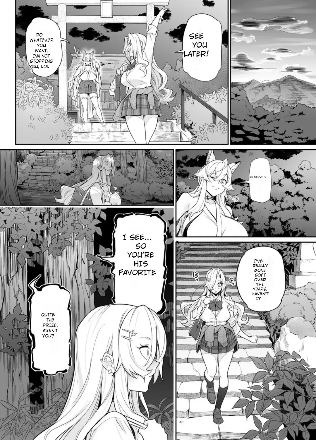 [Hyoui Lover (Ame no Machi)] Fallen Deity ~Venomous Fangs That Infect and Devour the Fox Goddess and the JK~ [English] [AI Translation] - Page 10