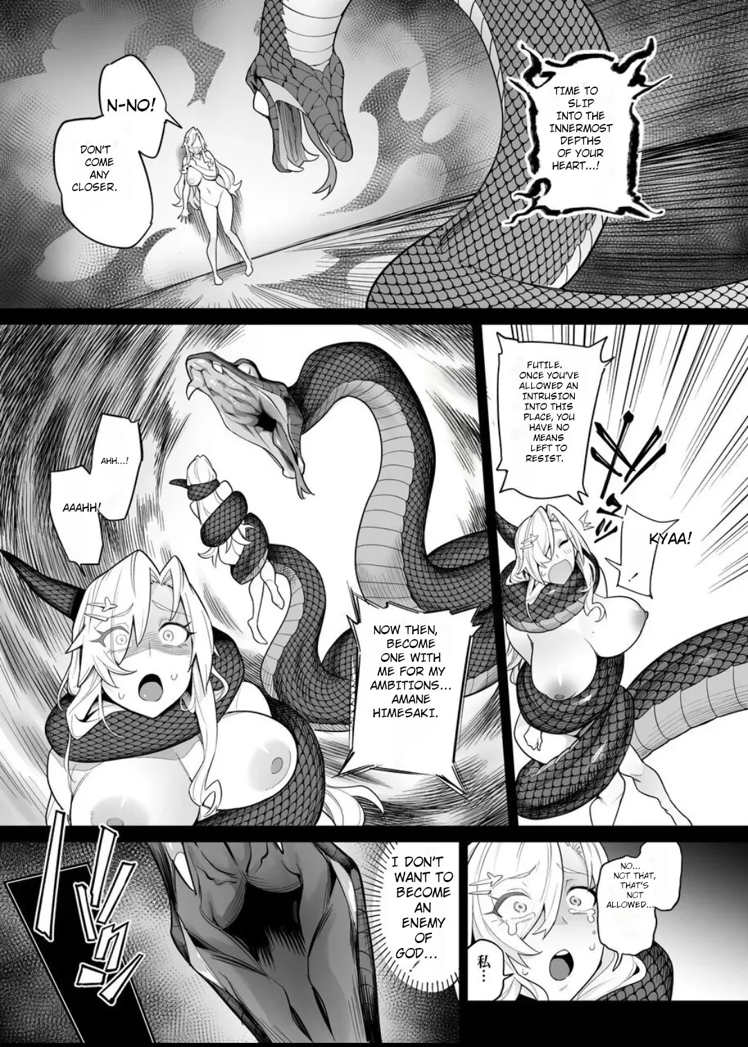 [Hyoui Lover (Ame no Machi)] Fallen Deity ~Venomous Fangs That Infect and Devour the Fox Goddess and the JK~ [English] [AI Translation] - Page 26