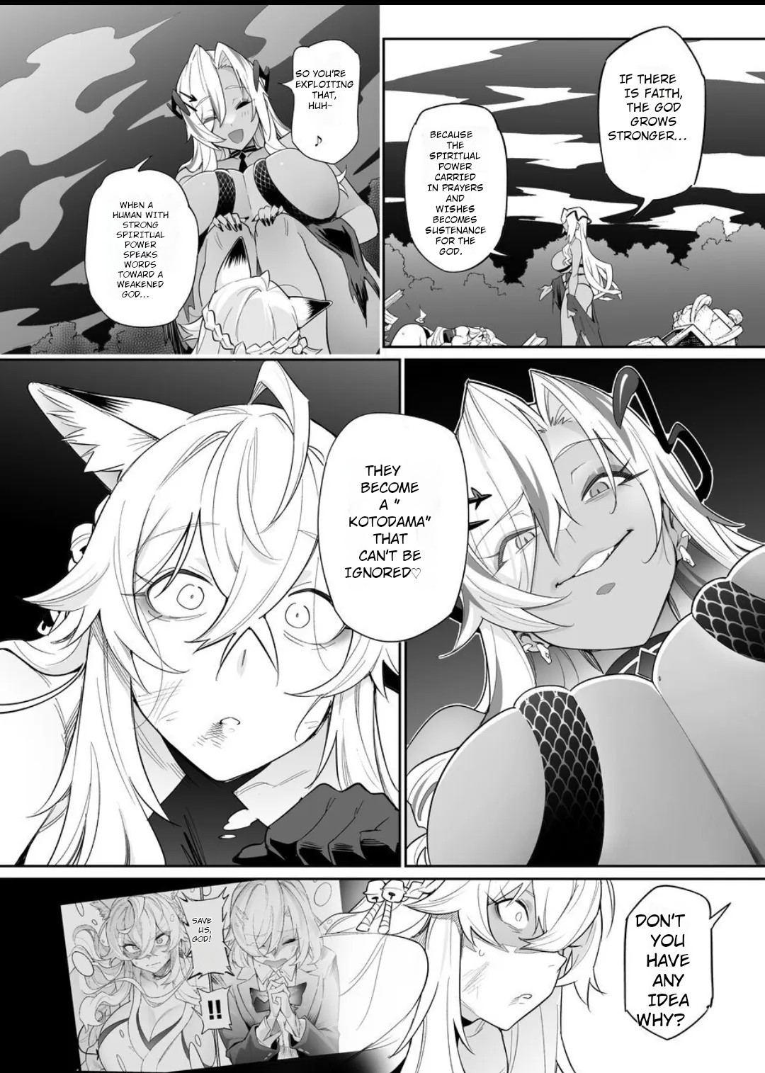 [Hyoui Lover (Ame no Machi)] Fallen Deity ~Venomous Fangs That Infect and Devour the Fox Goddess and the JK~ [English] [AI Translation] - Page 39