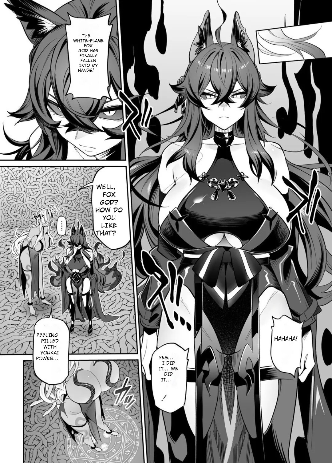 [Hyoui Lover (Ame no Machi)] Fallen Deity ~Venomous Fangs That Infect and Devour the Fox Goddess and the JK~ [English] [AI Translation] - Page 57