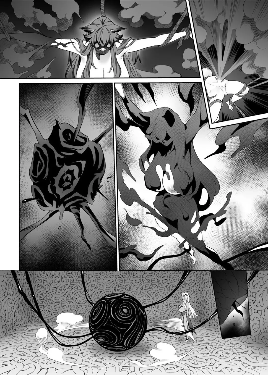 [Hyoui Lover (Ame no Machi)] Fallen Deity ~Venomous Fangs That Infect and Devour the Fox Goddess and the JK~ [English] [AI Translation] - Page 71