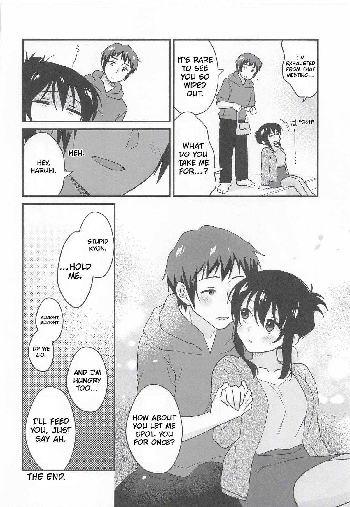 (C108) [Niwatoritowani (Taiki)] Amaete Ii wa yo  | It's ok to be spoiled a little (Suzumiya Haruhi no Yuuutsu) [English] [CCCdoujins Translations] - Page 31
